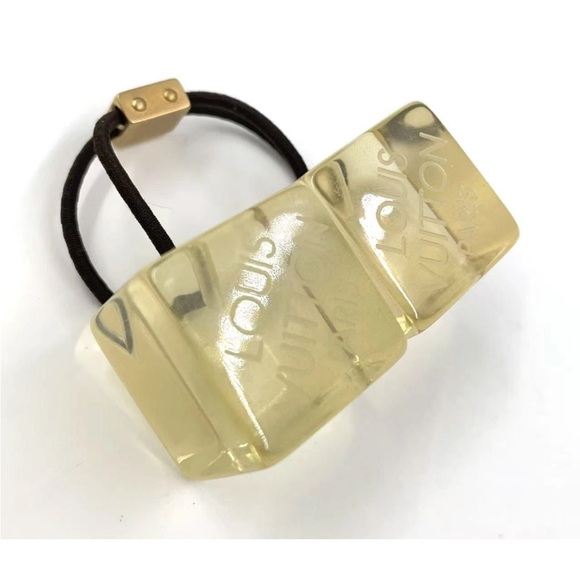 Louis Vuitton clear cube hair Tie with box and dust bag - Picture 4 of 15